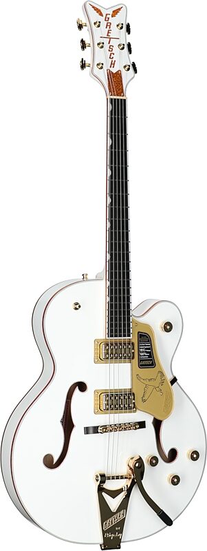 open zoom image for Gretsch Pro Series Falcon Electric Guitar (with Case), White, Serial Number JT25072125, Body Left Front