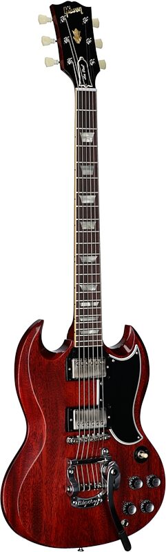 open zoom image for Gibson Custom Shop 1961 Les Paul SG Standard Reissue Electric Guitar (with Case), Cherry, Serial Number 504061, Body Left Front