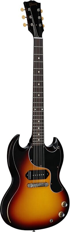 open zoom image for Gibson Custom Shop 1963 SG Junior Reissue Electric Guitar, Vintage Sunburst, Serial Number 505653, Body Left Front