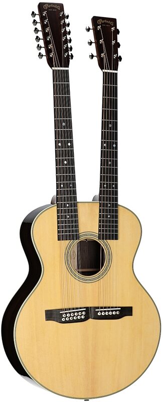 open zoom image for Martin Grand J-28E Double-Neck Acoustic-Electric Guitar, Natural, Serial Number M3006686, Body Left Front