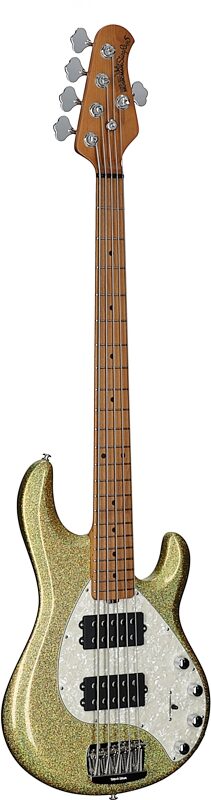 open zoom image for Ernie Ball Music Man StingRay 5 Special HH Electric Bass (with Case), Yellow Brick Road, Roasted Maple Fretboard, Serial Number K10307, Body Left Front