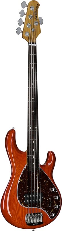 open zoom image for Ernie Ball Music Man StingRay 5 Special Electric Bass, 5-String (with Case), Translucent Orange, Rosewood Fretboard, Serial Number K11475, Body Left Front