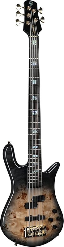 open zoom image for Spector Euro 5 Custom Bass Guitar (with Gig Bag), Natural Black Burst Gloss, Serial Number ]C121NB23672, Body Left Front