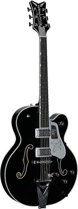 open zoom image for Gretsch Pro Collection Falcon Electric Guitar (with Case), Black, Serial Number JT25103493, Body Left Front