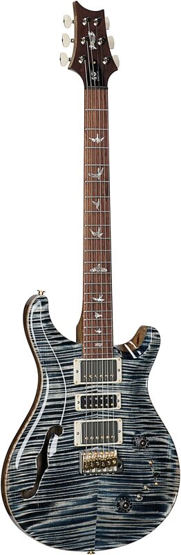 open zoom image for PRS Paul Reed Smith 40th Anniversary Limited Edition Semi-Hollow Electric Guitar (with Case), Faded Whale Blue, Serial Number 0420917, Body Left Front