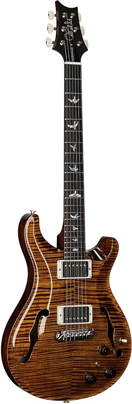 open zoom image for PRS Paul Reed Smith Hollowbody II Piezo 10-Top Electric Guitar (with Case), Black Gold, Serial Number 0416933, Body Left Front