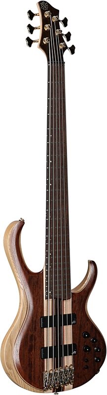 open zoom image for Ibanez BTB1836 Premium Electric Bass, 6-String (with Gig Bag), Natural Shadow, Serial Number I251111450, Body Left Front