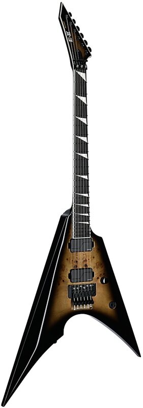 open zoom image for ESP E-II Arrow Electric Guitar (with Case), Nebula Black Burst, Serial Number ES8342253, Body Left Front