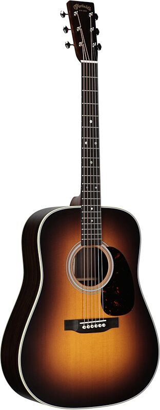 open zoom image for Martin D-28 Satin Acoustic Guitar (with Case), Burst, Serial Number M3036165, Body Left Front