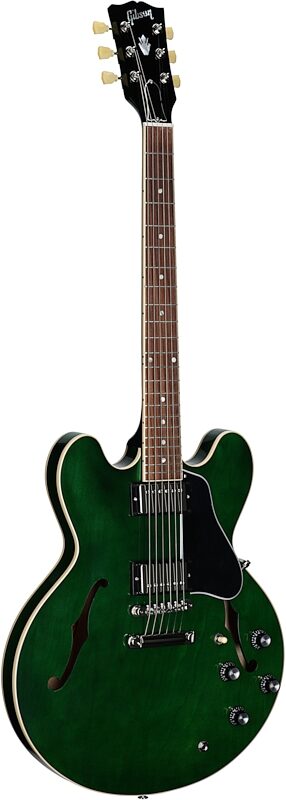 open zoom image for Gibson ES-335 Electric Guitar (with Case), Spearmint, Serial Number 200860160, Body Left Front