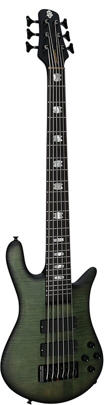 open zoom image for Spector Euro 6 LX Bass Guitar, 6-String (with Gig Bag), Haunted Moss Matte, Serial Number ]C1 NB23150, Body Left Front