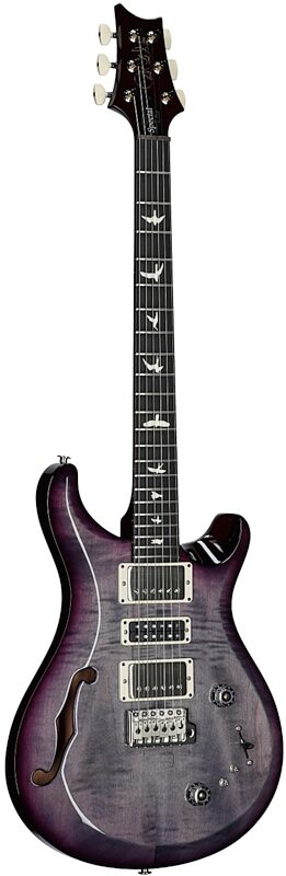 open zoom image for PRS Paul Reed Smith S2 Special Semi-Hollow Electric Guitar (with Gig Bag), Faded Gray Black Purple Burst, Serial Number S2087938, Body Left Front