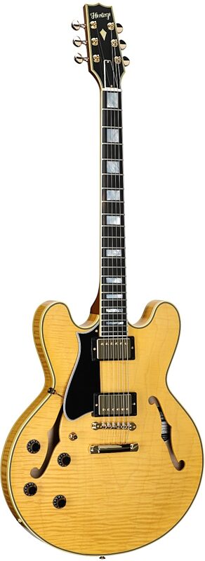 open zoom image for Heritage Custom Shop H-555 Electric Guitar, Left-Handed, Antique Natural, Serial Number HC1260412, Body Left Front