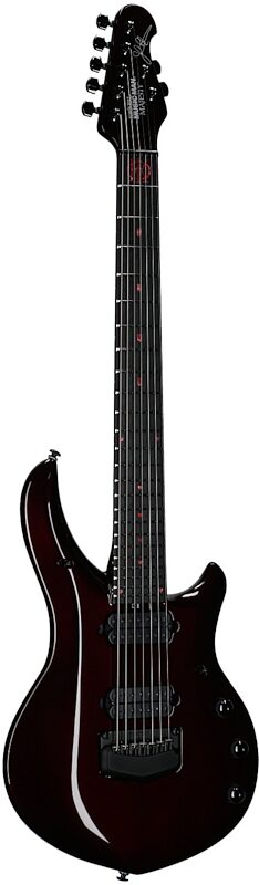 open zoom image for Ernie Ball Music Man Majesty 7 Premium Select Electric Guitar, 7-String, Carnelian Red, Black Hardware, Serial Number M021616, Body Left Front