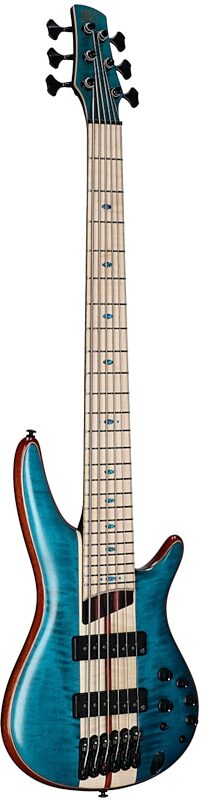 open zoom image for Ibanez SR1426 Premium Bass, 6-String (with Gig Bag), Caribbean Green, Serial Number 250200398, Body Left Front