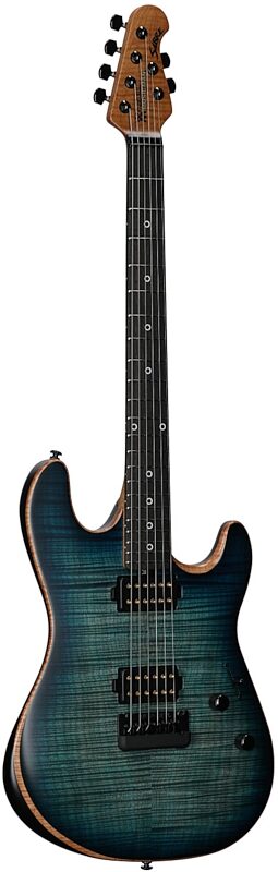 open zoom image for Ernie Ball Music Man Rabea Massaad Sabre Electric Guitar (with Case), Carian Burst, Ebony Fretboard, Serial Number S13898, Body Left Front