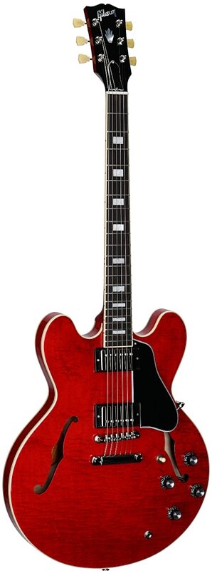 open zoom image for Gibson ES-335 Figured Electric Guitar (with Case), Sixties Cherry, Serial Number 210660056, Body Left Front