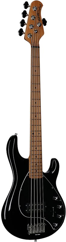 open zoom image for Ernie Ball Music Man StingRay 5 Special Electric Bass, 5-String (with Case), Black, Maple Fretboard, Serial Number K11788, Body Left Front