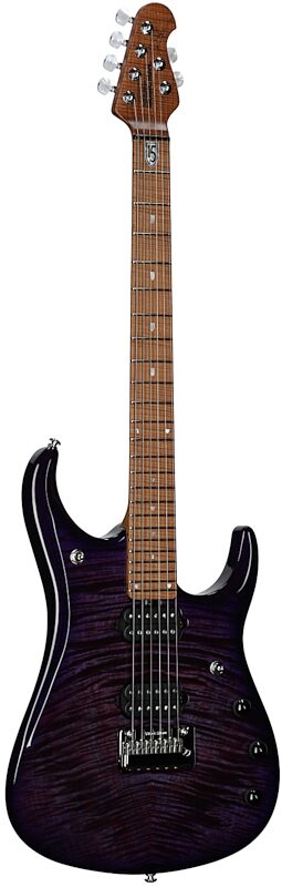open zoom image for Ernie Ball Music Man John Petrucci JP15 Electric Guitar (with Gig Bag), Purple Nebula Flame, Maple Fretboard, Serial Number H10869, Body Left Front