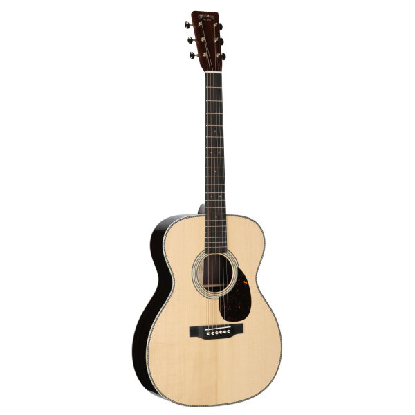open zoom image for Martin OM-28 Modern Deluxe Orchestra Acoustic Guitar (with Case), New, Serial Number M3053643, Body Left Front