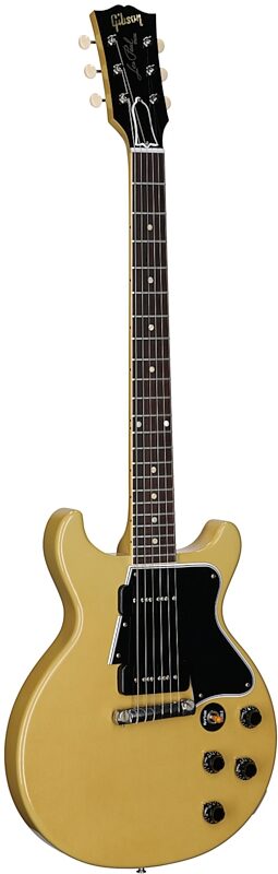 open zoom image for Gibson Custom 1960 Les Paul Special Double Cut Electric Guitar (with Case), TV Yellow, Serial Number 06095, Body Left Front