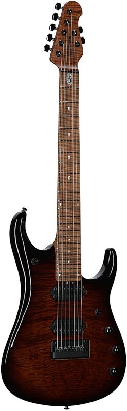 open zoom image for Ernie Ball Music Man John Petrucci JP15 7 Electric Guitar, 7-String (with Case), Amber Waves Flame, Maple Fretboard, Serial Number K06528, Body Left Front