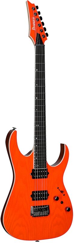 open zoom image for Ibanez RGR5221R Prestige Electric Guitar (with Case), Transparent Fluorescent Orange, Serial Number 210001F2606484, Body Left Front