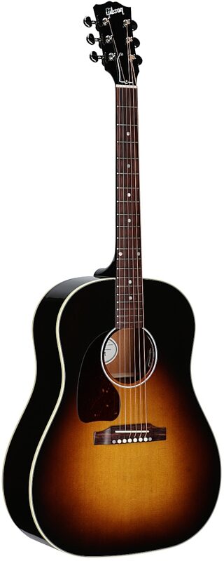 open zoom image for Gibson J-45 Standard Acoustic-Electric Guitar, Left Handed (with Case), Vintage Sunburst, Serial Number 21126117, Body Left Front