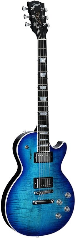 open zoom image for Gibson Les Paul Modern Figured AAA Electric Guitar (with Case), Cobalt Burst, Serial Number 213560303, Body Left Front