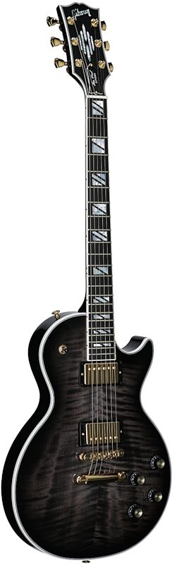 open zoom image for Gibson Les Paul Supreme AAA Figured Electric Guitar (with Case), Transparent Ebony Burst, Serial Number 218860158, Body Left Front