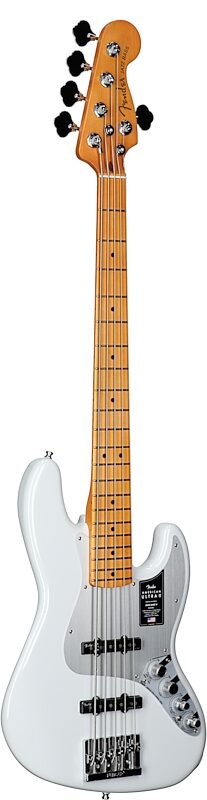 open zoom image for Fender American Ultra II Jazz V Electric Bass, 5-String, Maple Fingerboard (with Case), Avalanche, Body Left Front