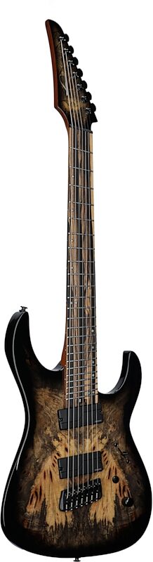 open zoom image for Legator N7FOD Ninja 7 Overdrive Multi-Scale Electric Guitar, 7-String, Jupiter Burst, Body Left Front