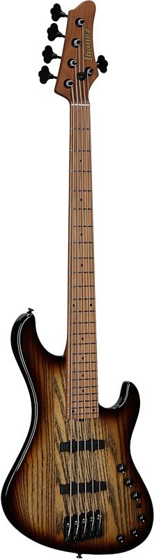 open zoom image for Ibanez MDM1305 Mode Electric Bass, 5-String (with Gig Bag), Natural Stained Amber, Body Left Front