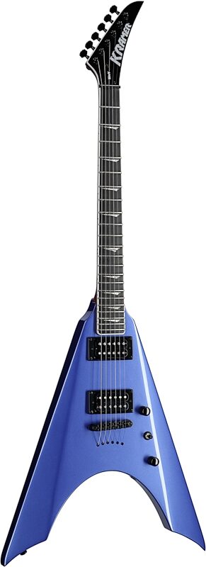 open zoom image for Kramer Nite-V Electric Guitar, (with Gig Bag), Royal Blue Metallic, Body Left Front