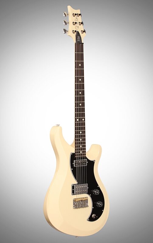 open zoom image for PRS Paul Reed Smith S2 Vela Electric Guitar, Dot Inlays (with Gig Bag), Antique White, Body Left Front