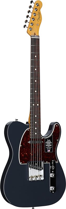 open zoom image for Fender American Professional Classic Telecaster Electric Guitar, Rosewood Fingerboard (with Gig Bag), Faded Black, Body Left Front