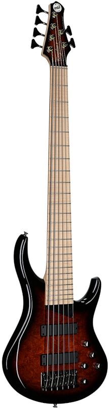 open zoom image for MTD Kingston Z6MP Electric Bass, 6-String (with Maple Fingerboard), Tobacco Sunburst, Body Left Front