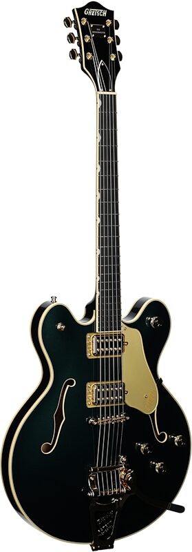 open zoom image for Gretsch Professional Collection Broadkaster LX Center Block Semi-hollowbody Electric Guitar (with Case), Cadillac Green, Body Left Front