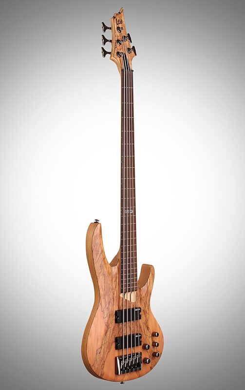 open zoom image for ESP LTD B-205SM Fretless Electric Bass, 5-String, Natural Satin, Body Left Front