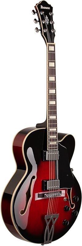 open zoom image for Ibanez AF75 Artcore Hollowbody Electric Guitar, Transparent Red, Body Left Front