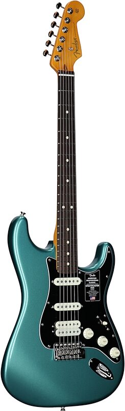 open zoom image for Fender American Professional Classic Stratocaster HSS Electric Guitar, Rosewood Fingerboard (with Gig Bag), Sherwood Green, Body Left Front