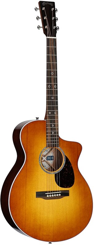 open zoom image for Martin SC-13E Modern Acoustic-Electric Guitar (with Soft Case), Mezcal Burst, Body Left Front