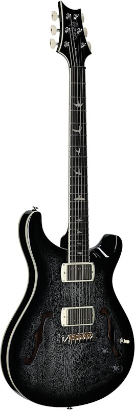 open zoom image for PRS Paul Reed Smith SE Hollowbody Standard v2 Electric Guitar (with Gig Bag), Dog Hair Smokeburst, Body Left Front