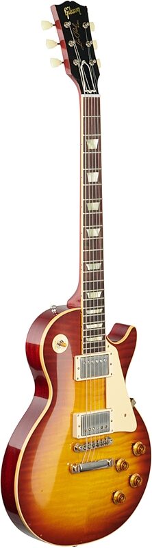 open zoom image for Gibson Custom 1959 Les Paul Standard Murphy Lab Light Aged Electric Guitar (with Case), Cherry Tobacco Burst, Body Left Front