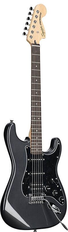 open zoom image for Squier Affinity Strat HSS Electric Guitar Pack, Maple Fingerboard, Charcoal Frost Metallic, Body Left Front