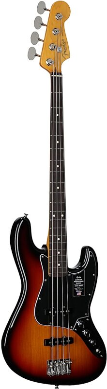 open zoom image for Fender American Professional Classic Jazz Electric Bass, Rosewood Fingerboard (with Gig Bag), 3-Color Sunburst, Body Left Front