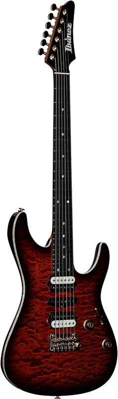 open zoom image for Ibanez AZ47P1QM Premium Electric Guitar (with Gig Bag), Dragon Eye Burst, Body Left Front