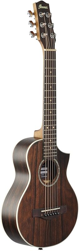open zoom image for Ibanez EWP13 Piccolo Acoustic Guitar, Dark Brown Open Pore, Body Left Front