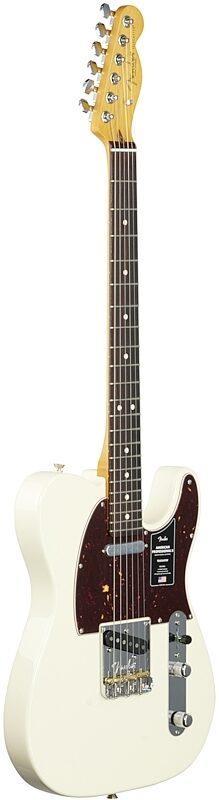 open zoom image for Fender American Pro II Telecaster Electric Guitar, Rosewood Fingerboard (with Case), Olympic White, Body Left Front