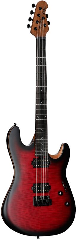 open zoom image for Sterling by Music Man Rabea Massaad Artist Sabre Electric Guitar, Blood Flame, Body Left Front